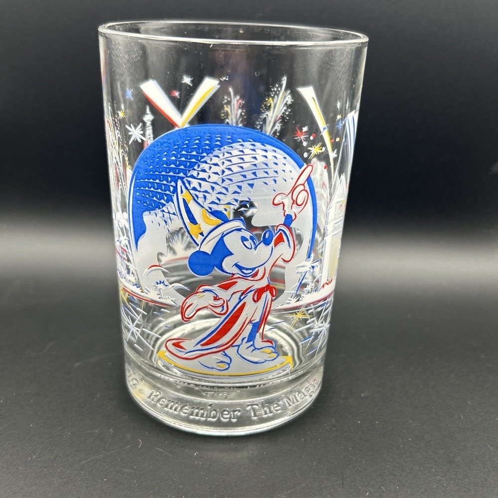 McDonalds Walt Disney World 25th Anniversary Drinking Glass Epcot Center